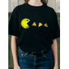 Tricou Smiley care mănâncă pizza din bumbac
